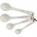 Portmeirion 4-Piece Porcelain Measuring Spoon Set in White PMR1596